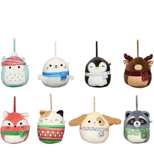 Squishmallows 4" 2023 Ornament Set Winter Holiday 8 Pack Plush Original NEW
